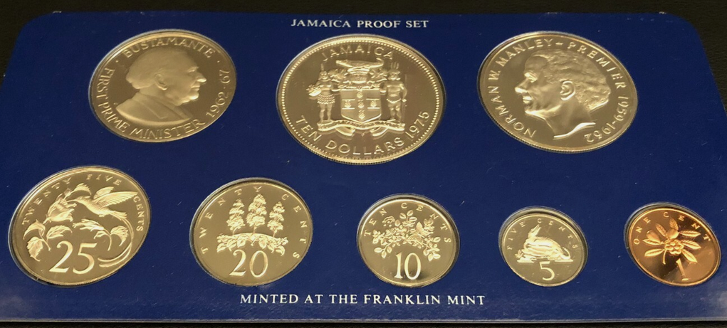 1975 Franklin Mint Jamaica Proof Set
