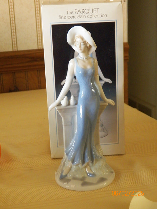 Vintage Parquet Parfum Lady Figurine La Parisienne Porcelain Collection