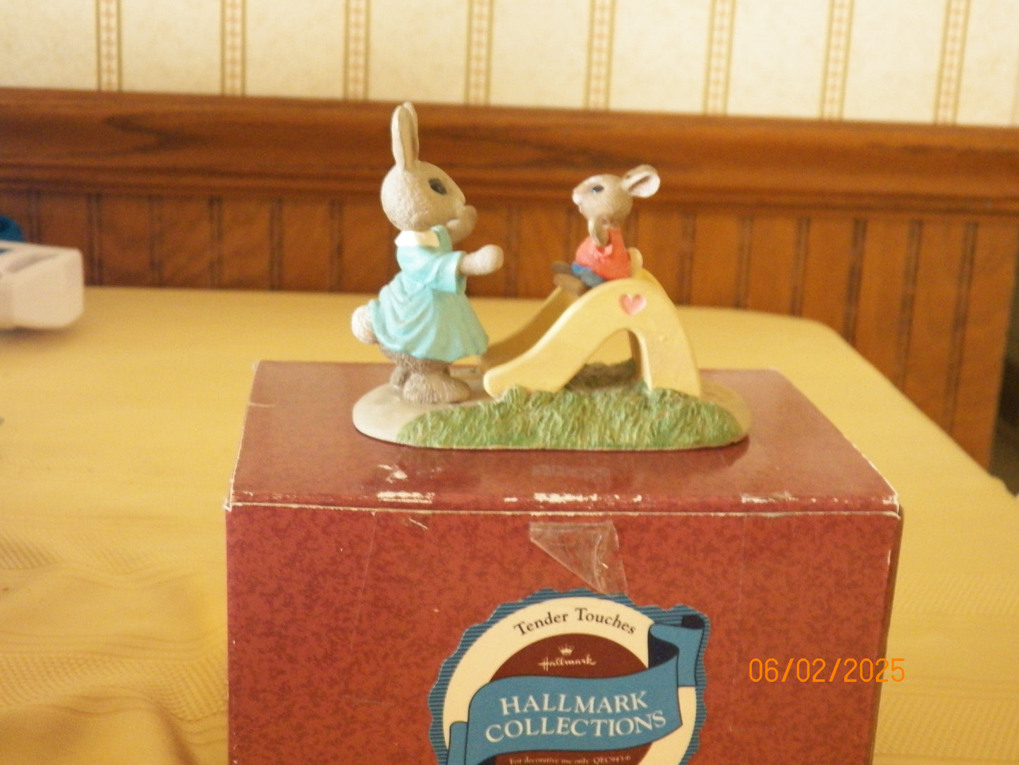 Vintage Hallmark Tender Touches Bunnies On Slide Figurine 1990 A Grandmothers Care. Good pre owned condition without chips or cracks, in original box. Please see all photos as they are a part of the description.