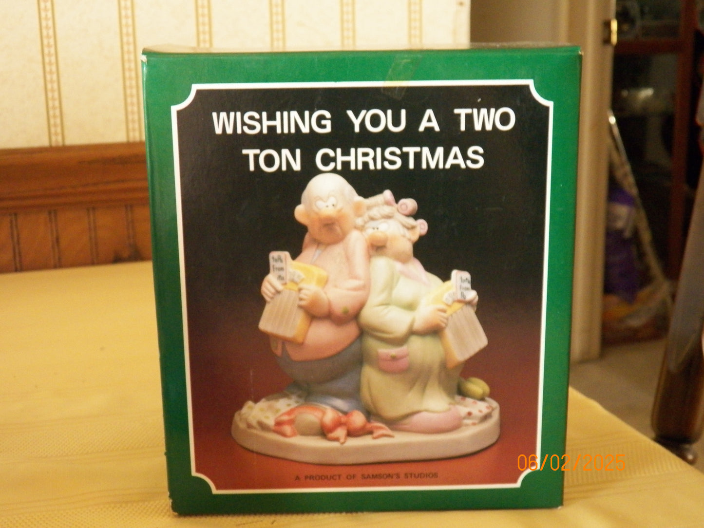 Samsons Studios McCoons County 1987 "WISHING YOU A TWO TON CHRISTMAS"